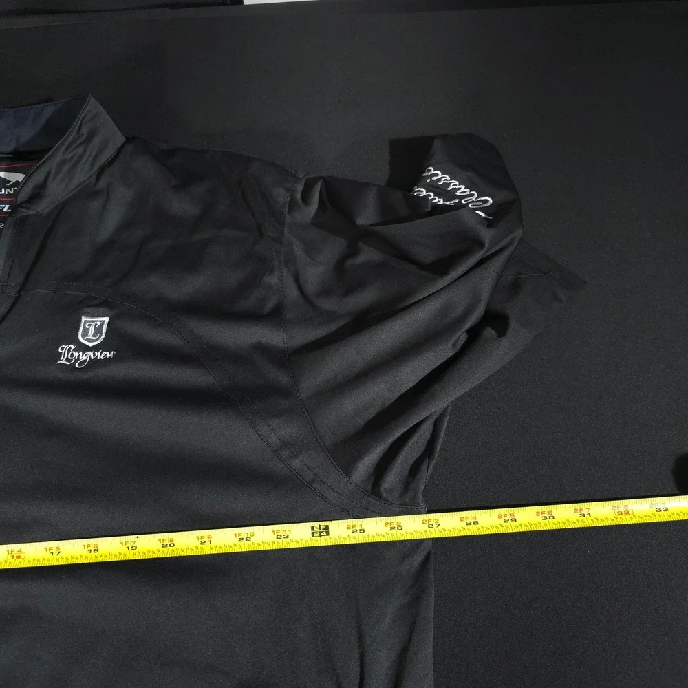 Sun Mountain Rainflex Pullover Men XL Black Short Sleeve Golf Rain Shirt 1/4 Zip